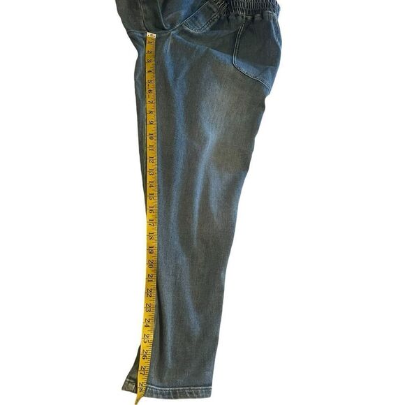 Maurices Womens Light Blue Four Pocket Drawstring Ankle Jeans Size 14W - Picture 4 of 12
